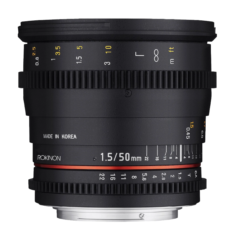 Lente Rokinon EF 50 mm T1.5 - (77ø) FF